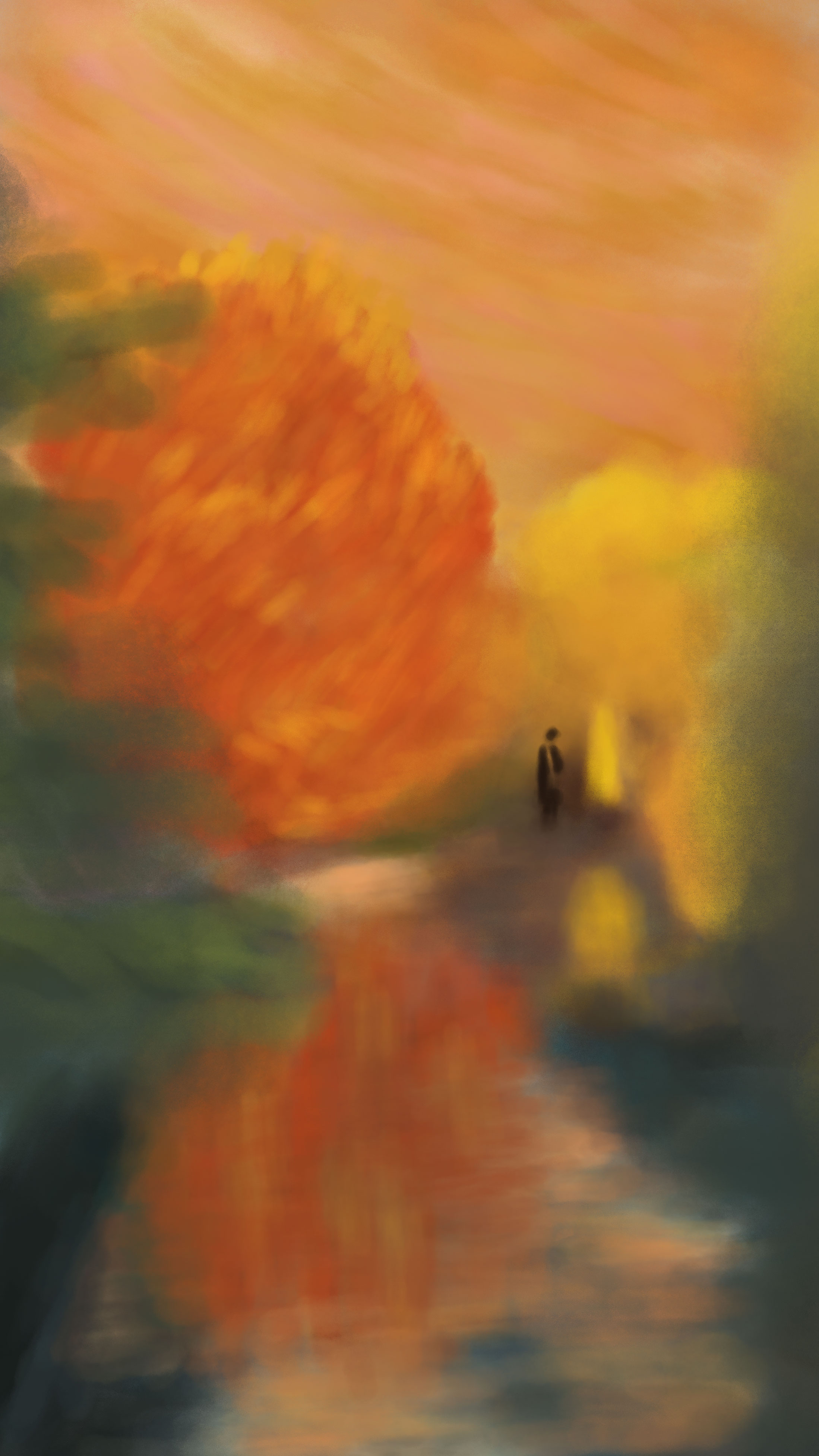 Digital painting: flowers at home